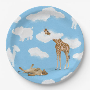 Savanna cloud animals paper plates