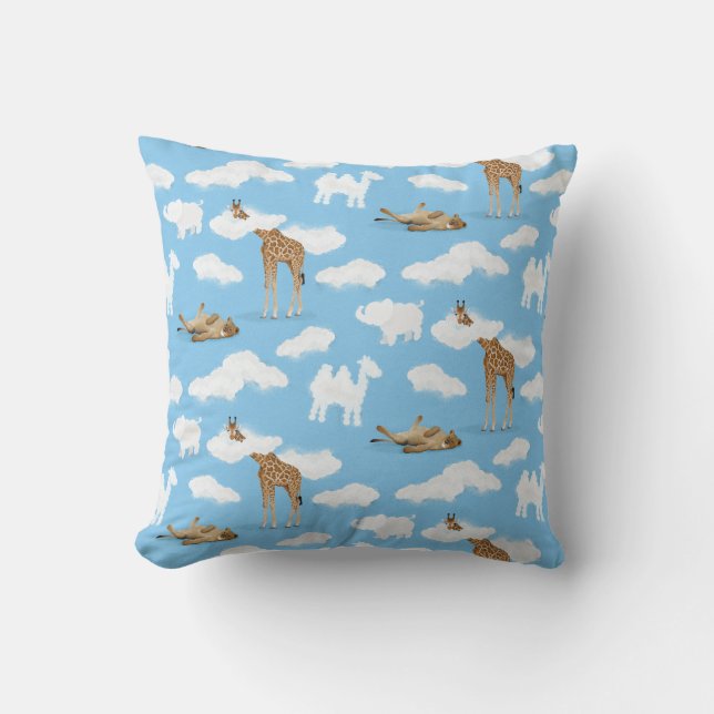 Savanna cloud animals throw pillow (Front)