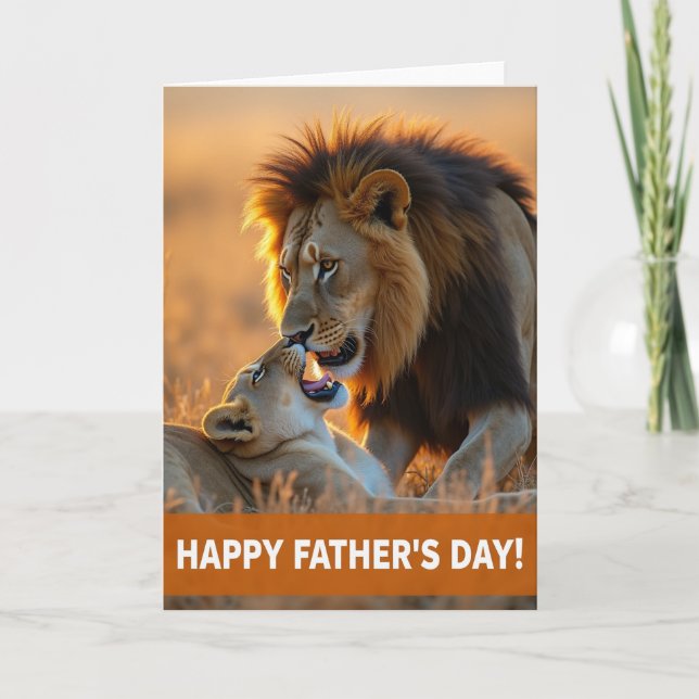 Savanna Fathers Day Lions Card (Front)