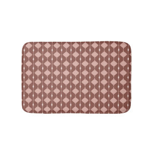 Savanna Mocha African Brown & Ivory Floral Bath Mat