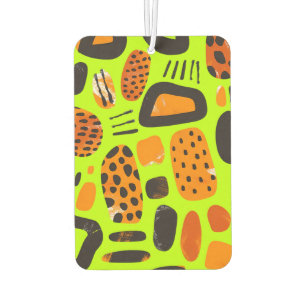 "Savanna Pop: Tribal Vibes in Orange & Black" Air Freshener