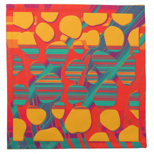 Savanna Remix: Afrocentric Animal Collage  Cloth Napkin
