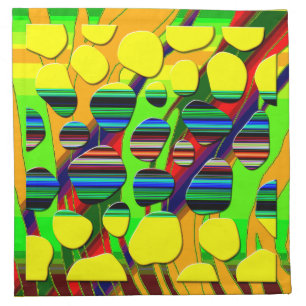 Savanna Remix: Afrocentric Animal Collage  Cloth Napkin