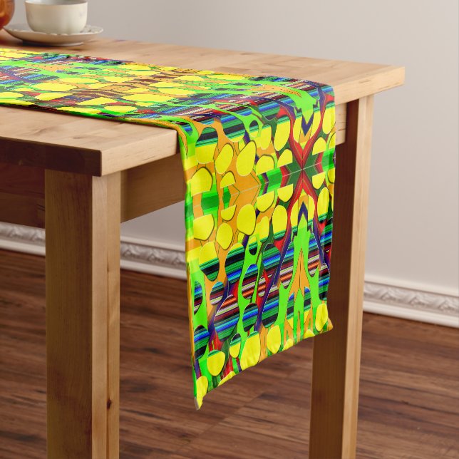Savanna Remix: Afrocentric Animal Collage  Short Table Runner (In Situ)