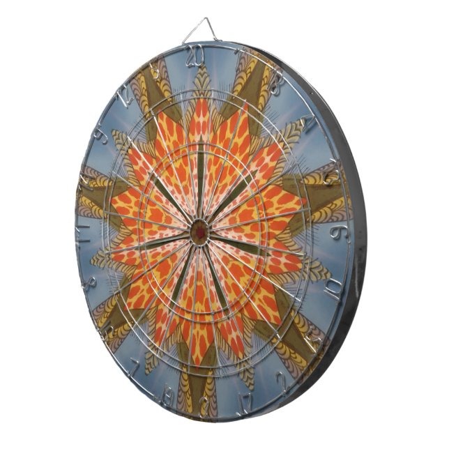 Savanna Star Bloom – A Bold African Animal Print Dart Board (Front Right)