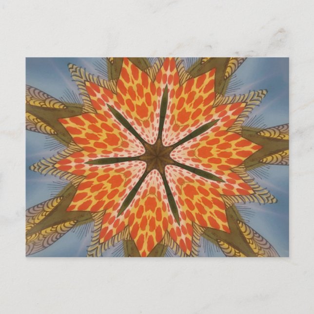 Savanna Star Bloom – A Bold African Animal Print Postcard (Front)