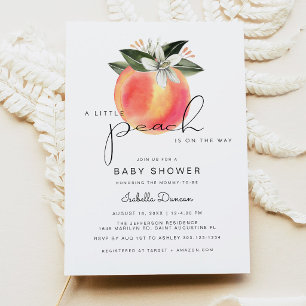 SAVANNAH A little Peach Baby Shower Peaches Invitation