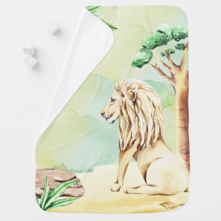 Savannah Animals - Lion Baby Blanket