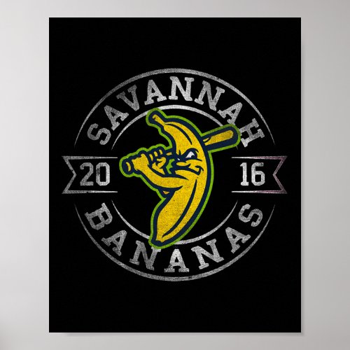 Savannah Bananas Vintage 2016 Logo Officially Lice Poster
