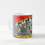 Savannah Beach Georgia 2 Greeting Mug<br><div class="desc">A fun,  colorful retro,  vintage postcard for Savannah Beach,   Georgia repurposed on a mug.</div>