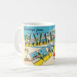 Savannah Beach Georgia Greeting Mug<br><div class="desc">A fun,  colorful retro,  vintage postcard for Savannah Beach,   Georgia repurposed on a mug.</div>