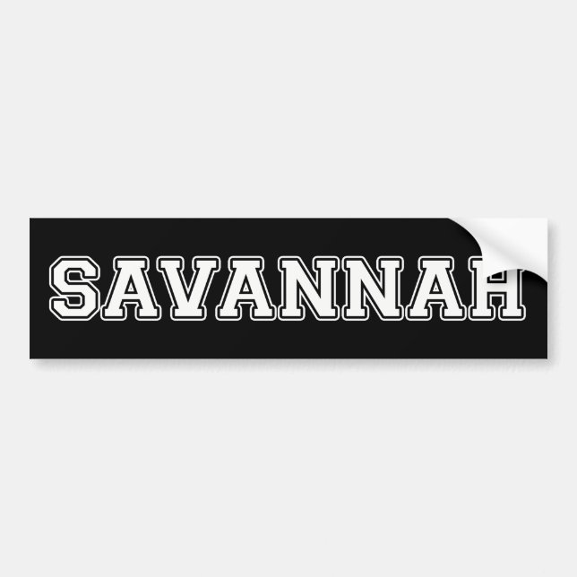 Savannah Bumper Sticker (Front)