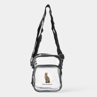 Savannah Cat Create Your Own Custom Text Clear Crossbody Bag