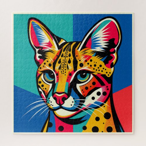 Savannah Cat Pop Art 600 Piece Puzzle