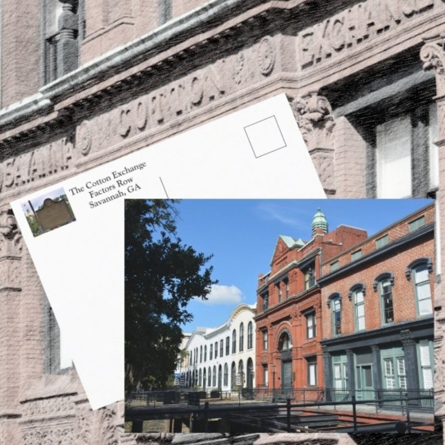 Savannah Cotton Exchange Factors Row Photographic Postcard (Creator Uploaded)