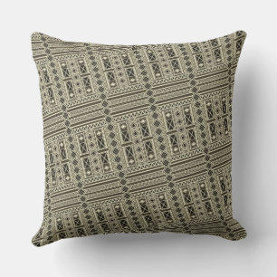 Savannah Fire: The Mali Terracotta Geometric Throw Pillow