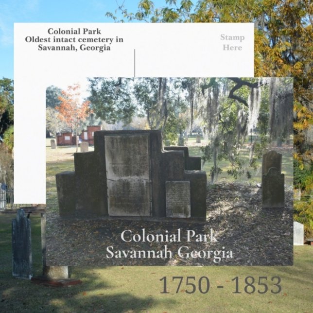 Savannah GA Colonial Park Cemetery Photographic Postcard (Creator Uploaded)