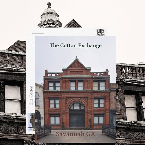Savannah GA Cotton Exchange Photographic Postcard