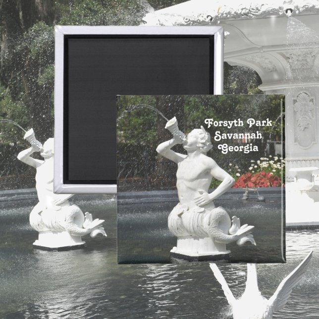 Savannah GA Forsyth Park Fountain Triton Magnet (Creator Uploaded)