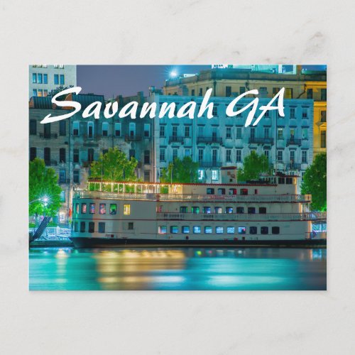 Savannah GA Postcard