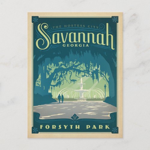 Savannah GA Postcard