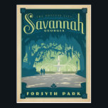 Savannah, GA Postcard<br><div class="desc">Anderson Design Group is an award-winning illustration and design firm in Nashville, Tennessee. Founder Joel Anderson directs a team of talented artists to create original poster art that looks like classic vintage advertising prints from the 1920s to the 1960s.</div>
