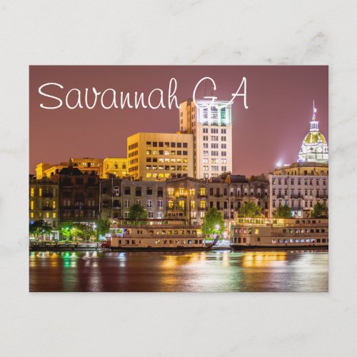 Savannah GA Postcard