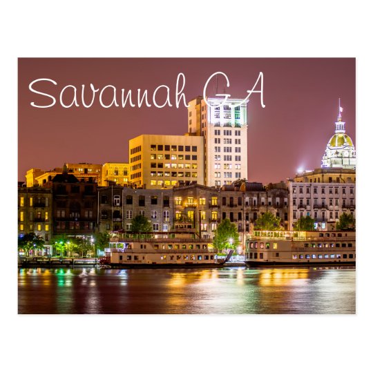 Savannah GA Postcard