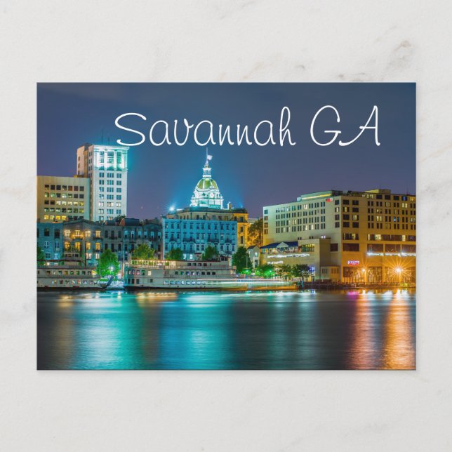 Savannah GA Postcard (Front)