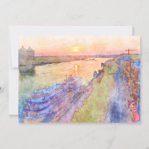 Savannah GA River Street Sunset Engagement Party Invitation Zazzle