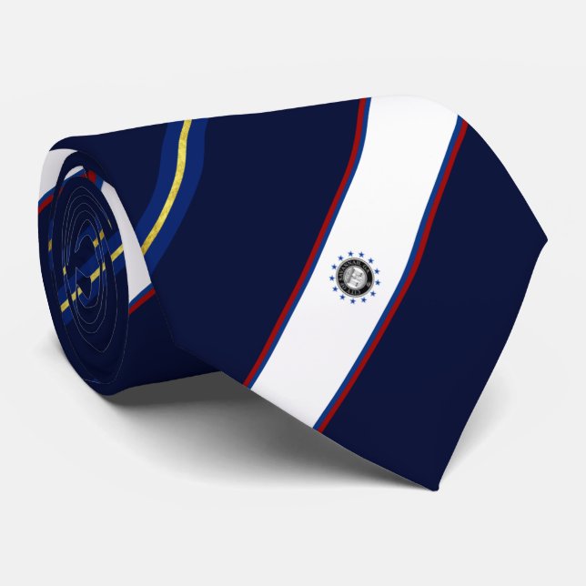 Savannah (Georgia) city flag Neck Tie (Rolled)