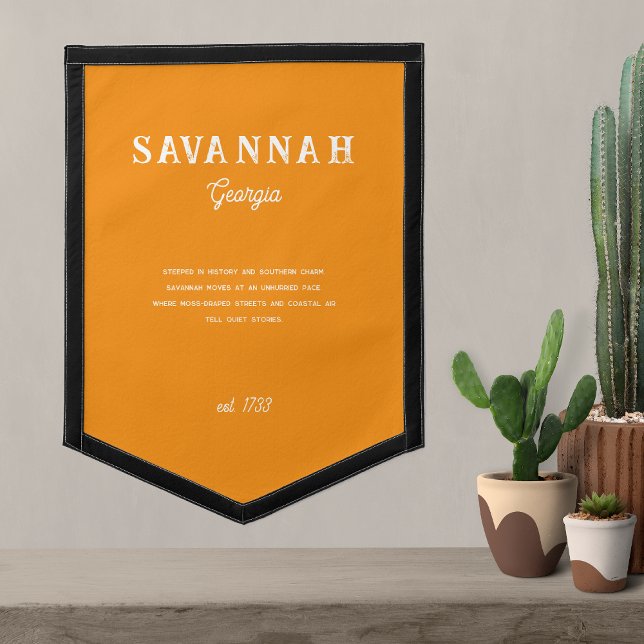 Savannah Georgia City Pennant Wall Decor (Creator Uploaded)