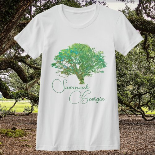 Savannah Georgia Enchanting Live Oak Tree T_Shirt
