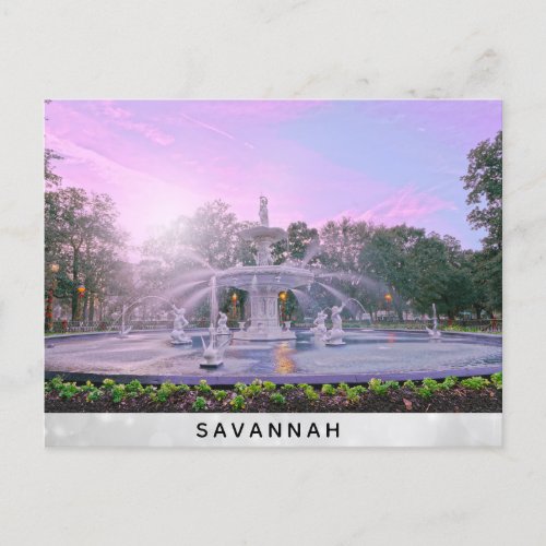Savannah Georgia Forsyth Park Fountain Postcard