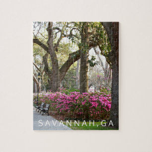 Savannah Georgia   Forsyth Park Spring Azaleas Jigsaw Puzzle