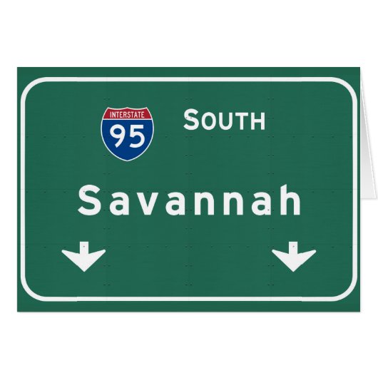 Savannah Georgia ga Interstate Highway Freeway : Cards (Front Horizontal)