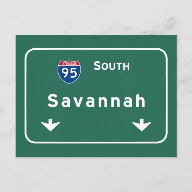 Savannah ga Interstate Highway Freeway Postcard Zazzle