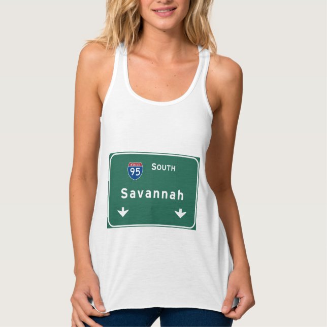 Savannah Georgia ga Interstate Highway Freeway : Tank Top (Front)