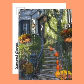 Savannah Georgia Historic Home Autumn