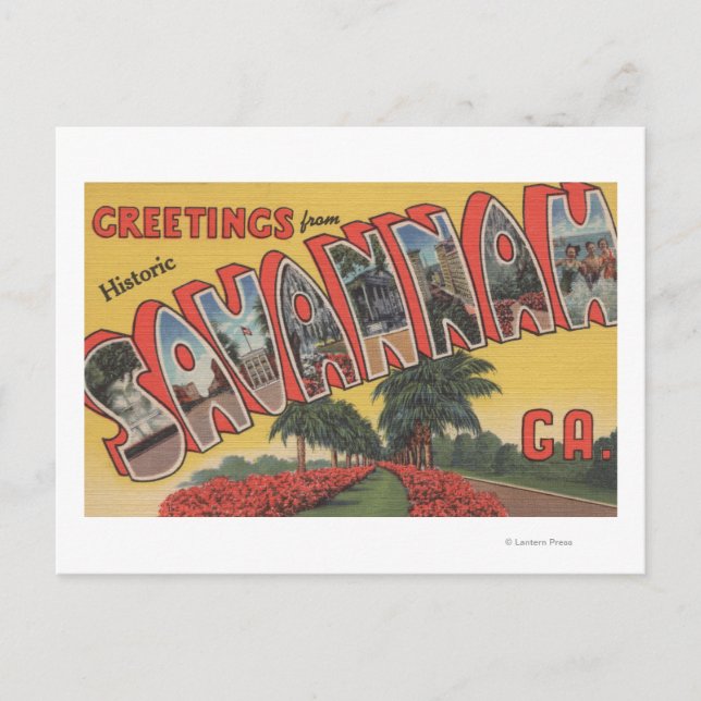 Savannah, Georgia (Historic) - Large Letter Postcard (Front)