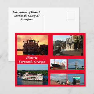 Savannah, Georgia Holiday Postcard