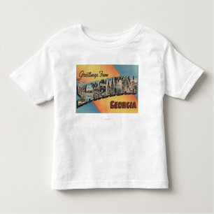 Savannah, Georgia - Large Letter Scenes Toddler T-shirt