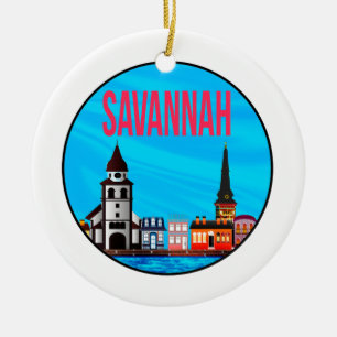Savannah Georgia mindset Ceramic Ornament