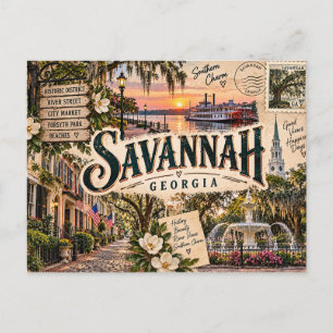 Savannah, Georgia Postcard