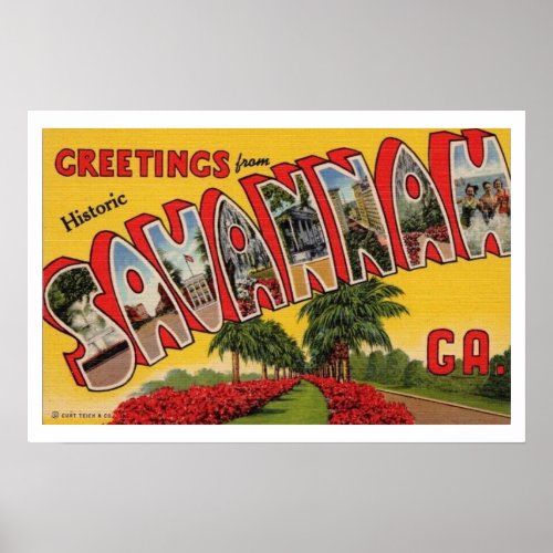 Savannah Georgia Poster Print