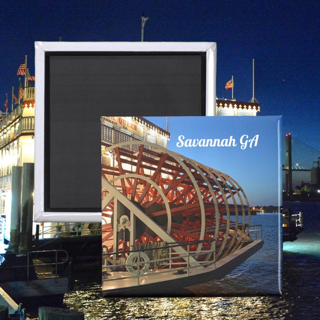 Savannah Georgia Riverboat Photographic Magnet (Creator Uploaded)