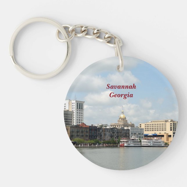 Savannah, Georgia Riverfront Keychain (Front)