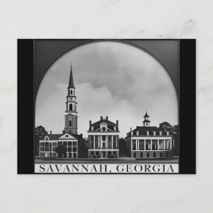 Savannah Georgia Skyline    Savannah Cityscape Postcard