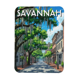 Savannah Georgia Travel Magnet