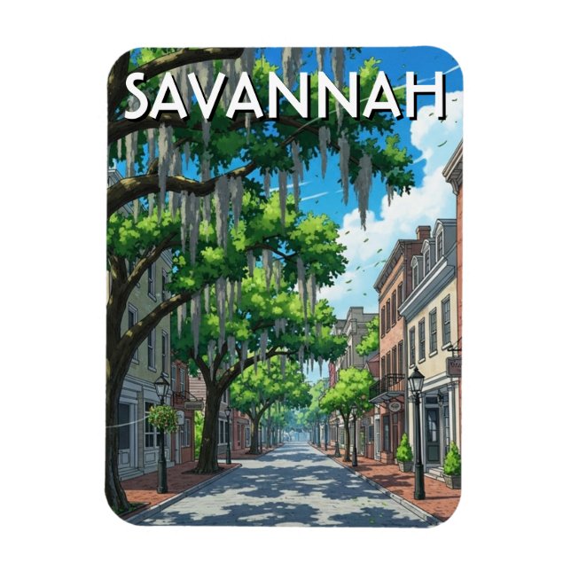 Savannah Georgia Travel Magnet (Vertical)